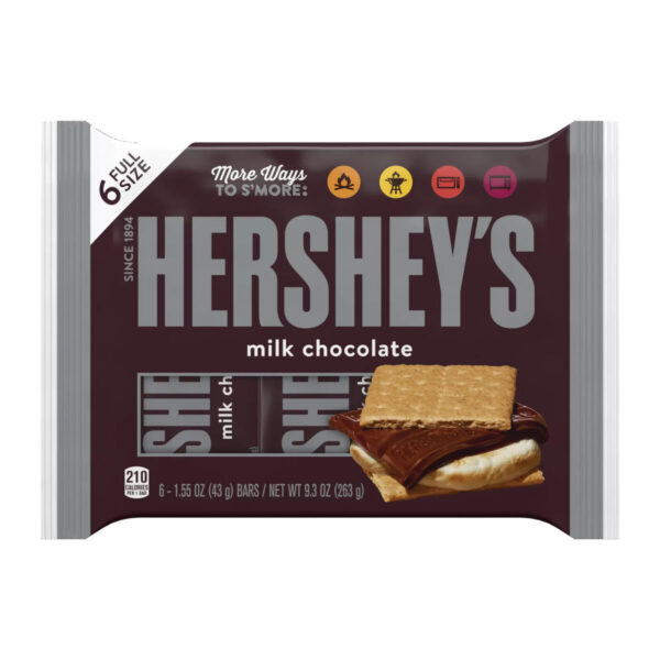 HERSHEY'S, Milk Chocolate Candy, Individually Wrapped, Gluten Free, 1.55 oz,